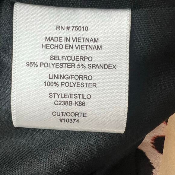 Crescent & Willough Women's Small Animal Print Blazer Ruched Sleeve Mob Wife - Picture 7 of 7